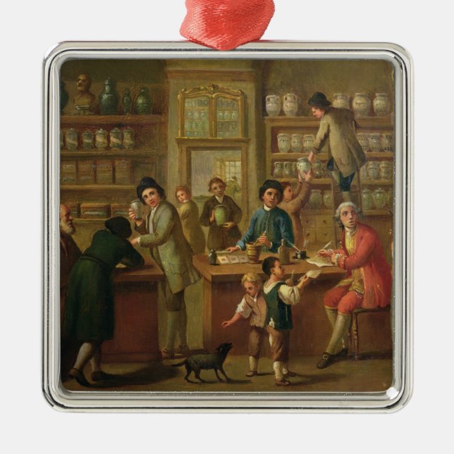 Interior of a Pharmacy Metal Tree Decoration (Front)