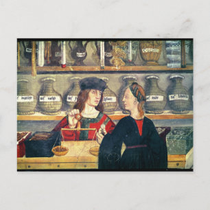Interior of a Pharmacy Postcard