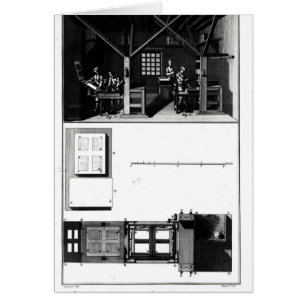 Interior of a Printing Works and Plan