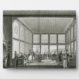 Interior of a public cafe in Constantinople by the Plaque