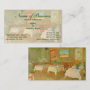 Interior of a Restaurant by Vincent van Gogh Business Card