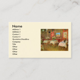 Interior of a Restaurant by Vincent van Gogh Business Card