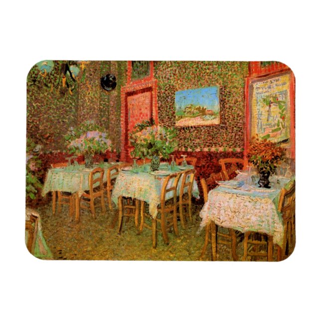 Interior of a Restaurant by Vincent van Gogh Magnet (Horizontal)