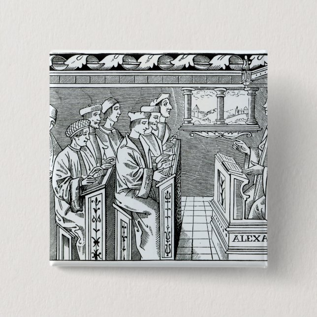 Interior of a School 15 Cm Square Badge (Front)