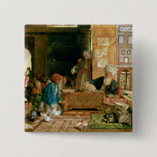Interior of a School, Cairo 15 Cm Square Badge