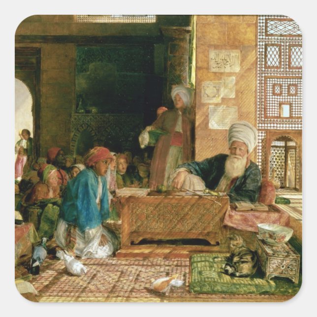 Interior of a School, Cairo Square Sticker (Front)
