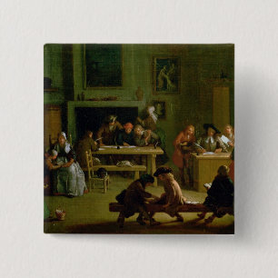 Interior of a Schoolroom 15 Cm Square Badge