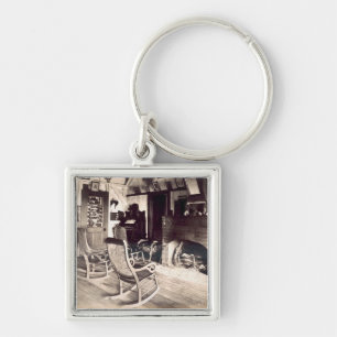 Interior of an American wooden shack, c.1880s (pho Key Ring