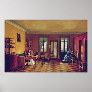 Interior of an attic poster