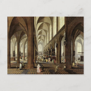Interior of Antwerp Cathedral, c.1650 Postcard