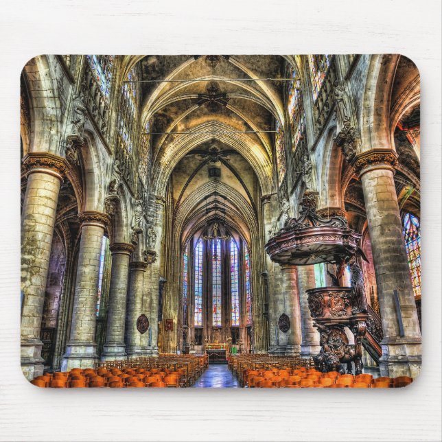 Interior of catholic church mouse pad (Front)