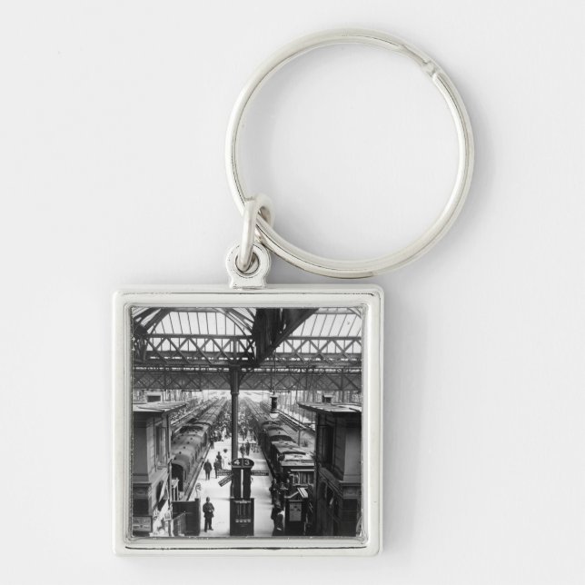 Interior of Charing Cross Station, London Key Ring (Front)