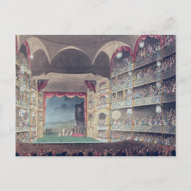 Interior of Drury Lane Theatre, 1808 Postcard (Front)