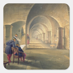 Interior of Fort Nicholas, plate from 'The Seat of Square Sticker