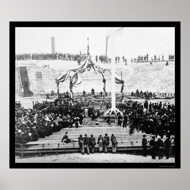 Interior of Fort Sumter at Charleston Harbour 1865 Poster (Front)