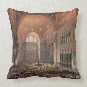 Interior of Haghia Sophia, Constantinople, pub. 18 Cushion