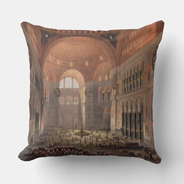 Interior of Haghia Sophia, Constantinople, pub. 18 Cushion (Front)