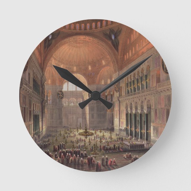 Interior of Haghia Sophia, Constantinople, pub. 18 Round Clock (Front)