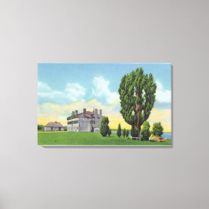 Interior of Jesuit Chapel in Old French Castle Canvas Print