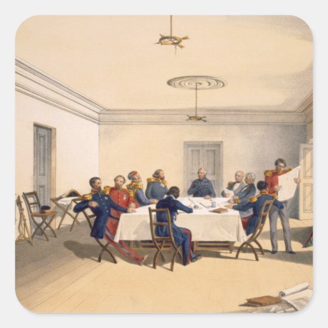 Interior of Lord Raglan's Head Quarters, plate fro Square Sticker (Front)