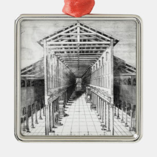 Interior of Old St.Peter's, Rome Metal Tree Decoration