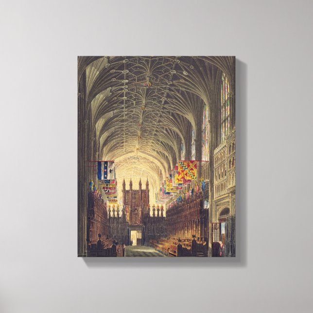 Interior of St. George's Chapel, Windsor Castle, f Canvas Print (Front)