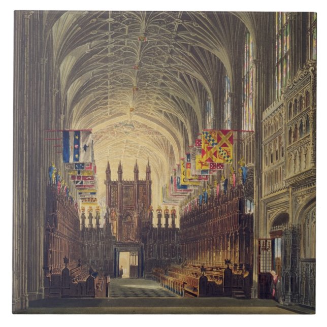 Interior of St. George's Chapel, Windsor Castle, f Tile (Front)