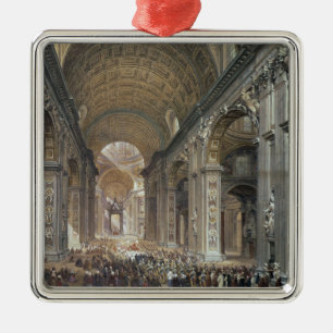 Interior of St. Peter's, Rome, 1867 Metal Tree Decoration