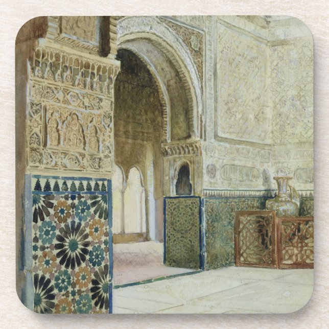 Interior of the Alhambra, Granada (w/c) Coaster (Front)