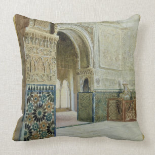 Interior of the Alhambra, Granada (w/c) Cushion