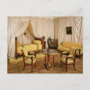 Interior of the bedroom of Napoleon I  1800-03 Postcard