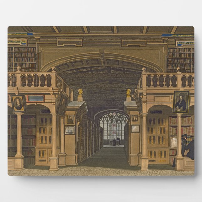 Interior of the Bodleian Library, illustration fro Plaque (Front)