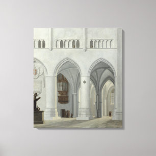 Interior of the Church of St. Bavo, Haarlem Canvas Print