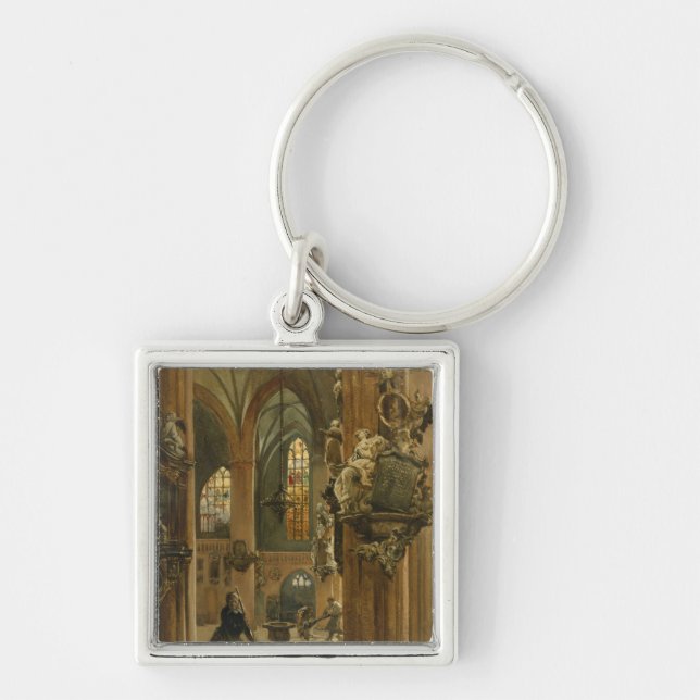 Interior of the Church of St. Nicholas, Berlin Key Ring (Front)
