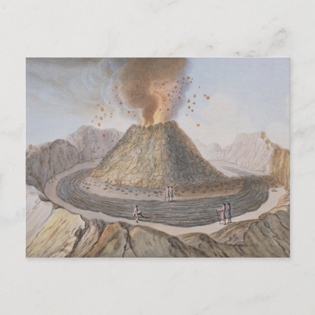 Interior of the Cone of Vesuvius Before the 1767 E Postcard (Front)