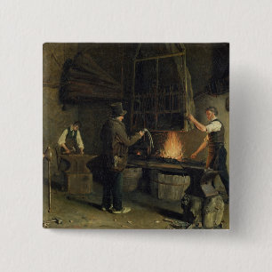 Interior of the Forge, 1837 15 Cm Square Badge