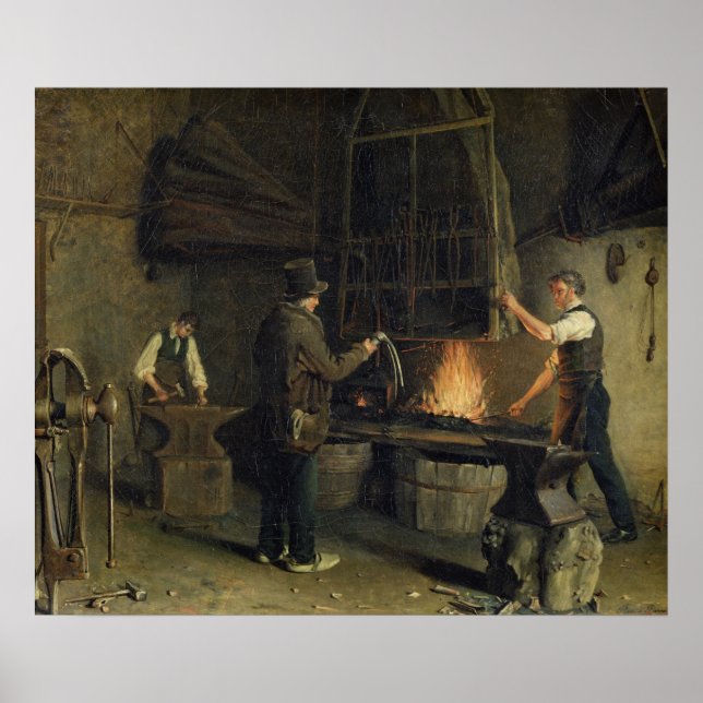 Interior of the Forge, 1837 Poster (Front)