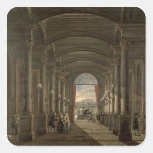 Interior of the Gare Saint-Lazare Square Sticker