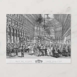 Interior of the 'Grand Cafe Parisien', Paris Postcard