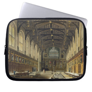 Interior of the Hall of Christ Church, illustratio Laptop Sleeve