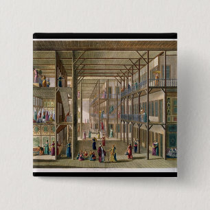 Interior of the Harem of the Great Lord of Constan 15 Cm Square Badge