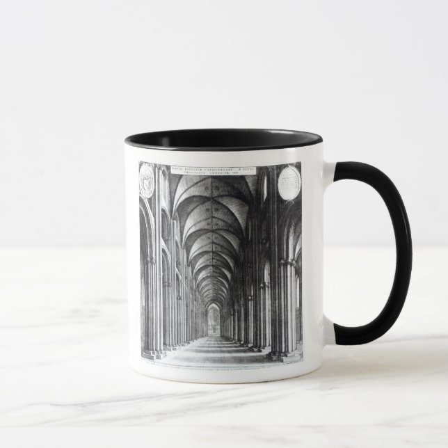 Interior of the Nave of St. Paul's, 1658 Mug (Right)
