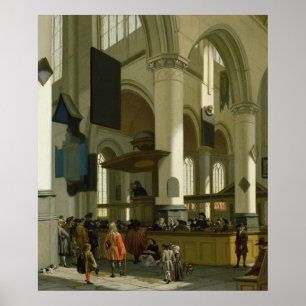Interior of the Oude Kerk Poster
