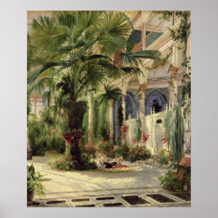 Interior of the Palm House at Potsdam, 1833 Poster
