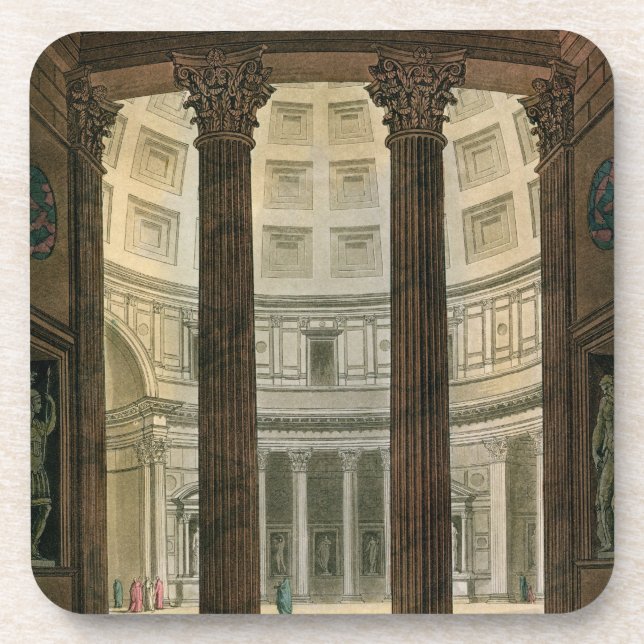 Interior of the Pantheon, Rome, from 'Le Costume A Coaster (Front)