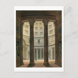 Interior of the Pantheon, Rome, from 'Le Costume A Postcard