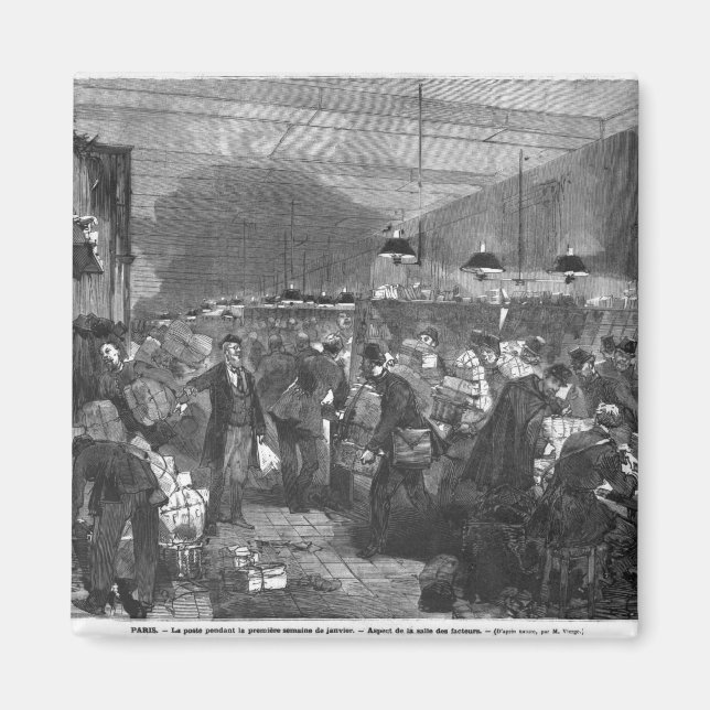 Interior of the Paris post office Magnet (Front)