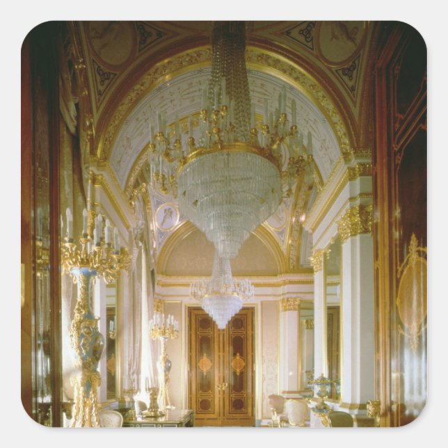 Interior of the Private Apartments Square Sticker (Front)