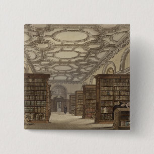 Interior of the Public Library, Cambridge, from 'T 15 Cm Square Badge