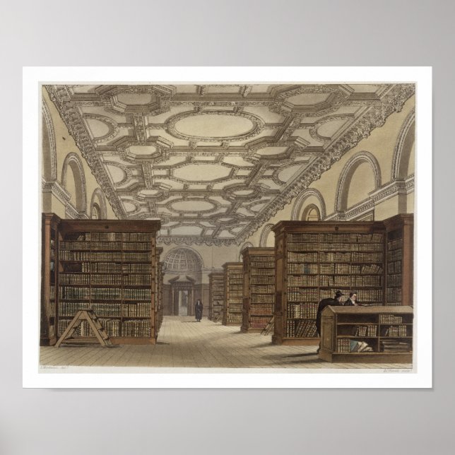 Interior of the Public Library, Cambridge, from 'T Poster (Front)
